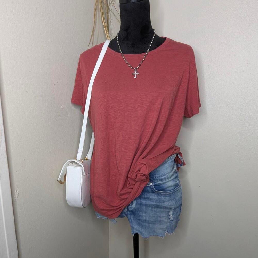 Mauve short sleeve casual top